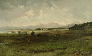 Gemälde 19. Jahrhundert Landschaftsmalerei Maximilian von Pechmann Chiemsee-Landschaft