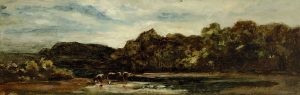 Gemälde 19. Jahrhundert Landschaftsmalerei Eduard Schleich d.Ä.