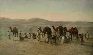 Orientalismus Orientalist Gemälde Karawane Wüste Auktion München Scheublein