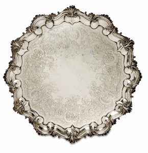 Salver Silber England Ker Reid