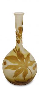 Jugendstilglas Gallé, Vase, versteigert von Scheublein, München, in der Auktion am 30. Juni