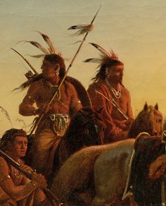 Wimar Karl Ferdinand Charles, Captive Chargers, Ölstudie mit Indianern und Pferden, aus dem Angebot der Juni-Auktion von Scheublein Art & Auktionen München