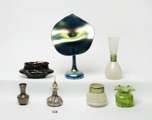 Glas Favrile-Glas Tiffany jack-in-the-Pulpit-Vase Auktion München