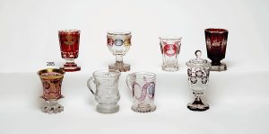 Biedermeier-Glas Werkstatt Friedrich Egermann Fußbecher Pokale