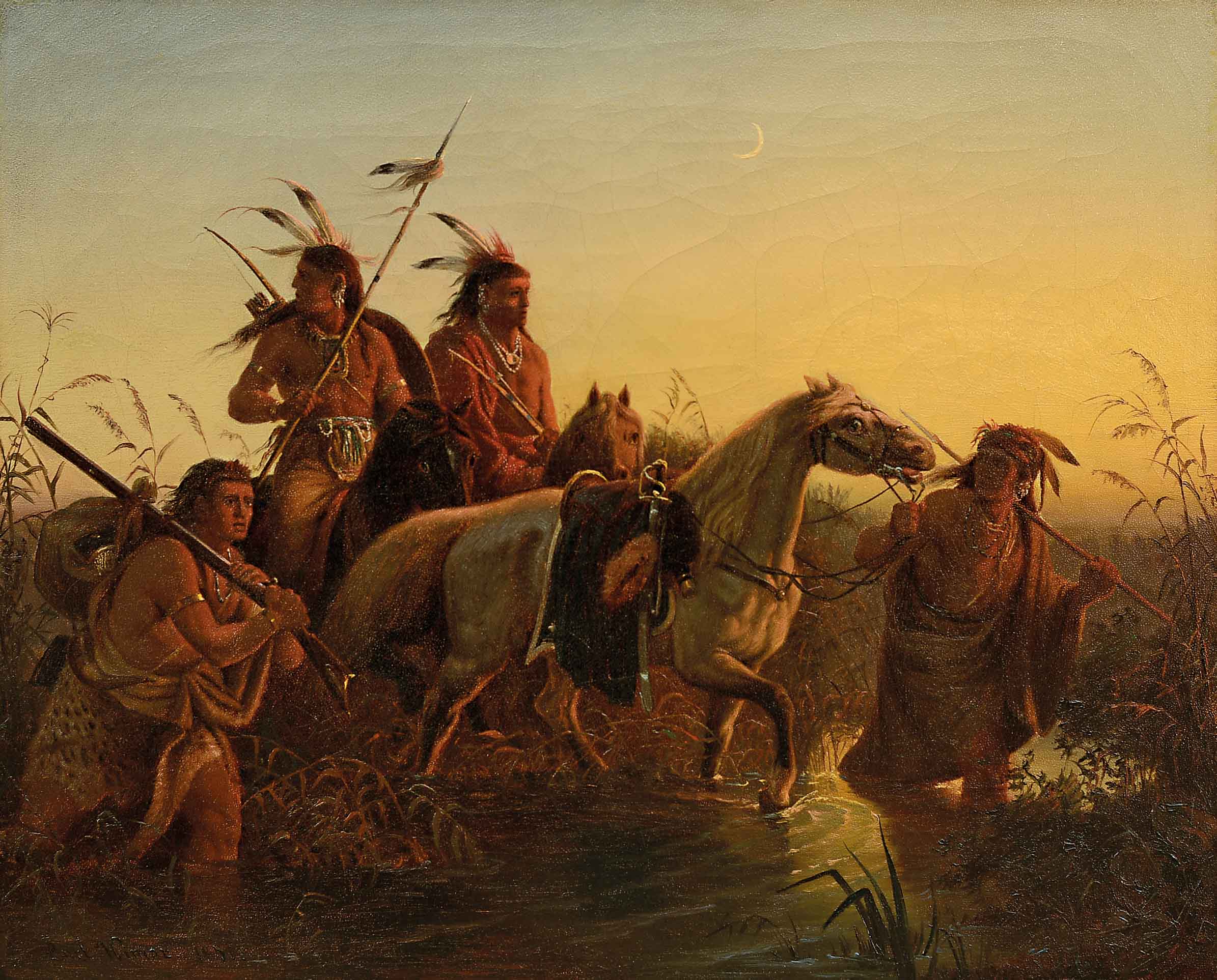 Gemälde 19. Jahrhundert Auktion München Indianer Wimar