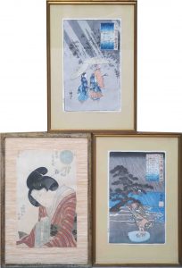 Japan Holzschnitt Farbholzschnitt Kuniyoshi Auktion München Scheublein