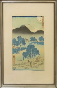 Japan Holzschnitt Farbholzschnitt Hiroshige Auktion München Scheublein 